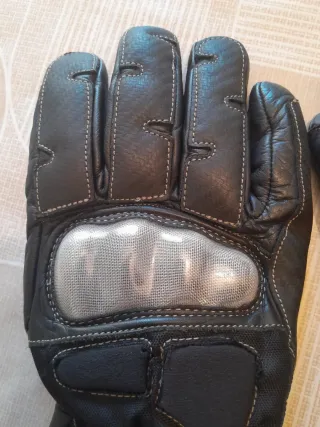 Guantes Moto Sportline Legend Negros y Plateados