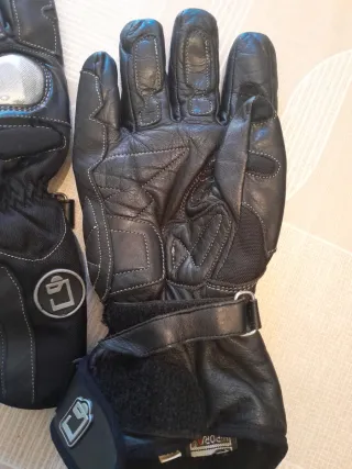 Guantes Moto Sportline Legend Negros y Plateados