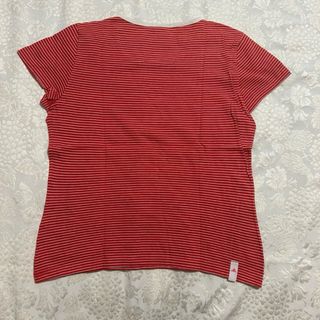 T-shirt Adidas vintage rossa a righe