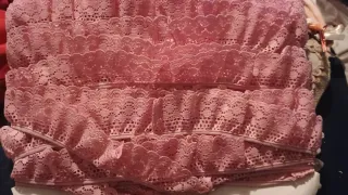 Pizzo arricciato rosa antico 30mt x 3cm