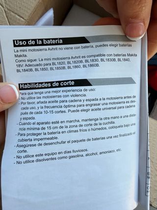 Mini motosierra 6 AVHRIT