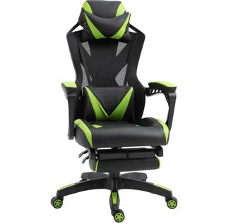 Silla gaming negra y verde