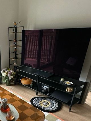 Mueble TV IKEA negro 160x40x48