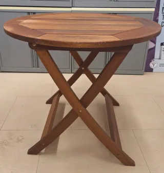 Mesa y 2 Sillas Plegables Teca