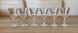 Set 6 Copas Licor Vintage FINELSA Cristal Tallado