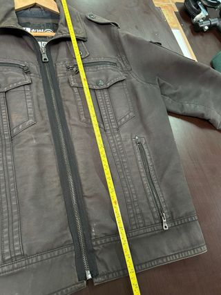 Chaqueta militar/biker hombre marrón