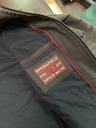 Chaqueta militar/biker hombre marrón