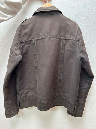 Chaqueta militar/biker hombre marrón