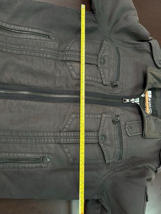 Chaqueta militar/biker hombre marrón