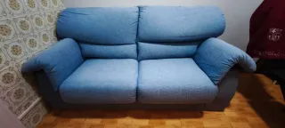 Sofá 2 plazas azul sin usar
