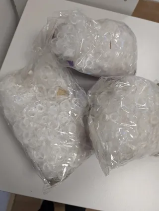 Pelucas de Fiesta Afro Blancas