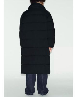 Anorak largo Zara negro