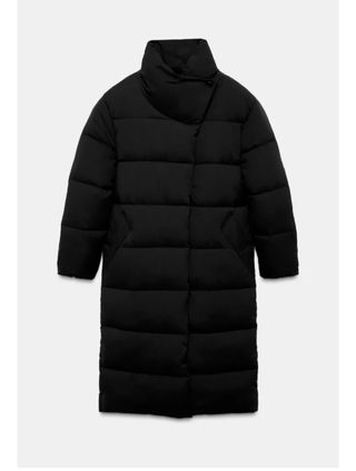 Anorak largo Zara negro