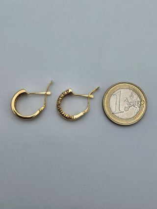 Pendientes de Oro 18K, Aretes, 4,32gr, 1,6cm