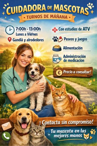 CUIDADORA DE MASCOTAS