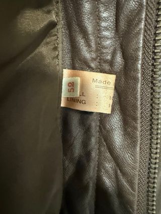 Cazadora Cuero Marrón Vintage Años 90 – Talla 52