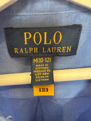 Camisa Lino Polo Ralph Lauren Niño Azul