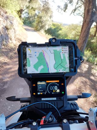 Soporte Tablet Moto Samsung - Fibra de carbono