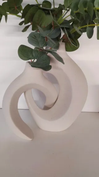 Vaso Beige Ceramica Design Moderno