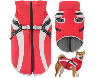Abrigo Perro Impermeable con Arnés