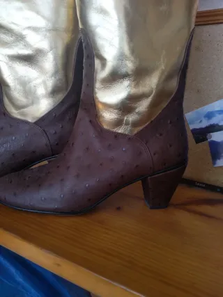 Botas de piel estilo vaquero