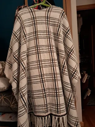 Poncho Couchel cuadros talla única