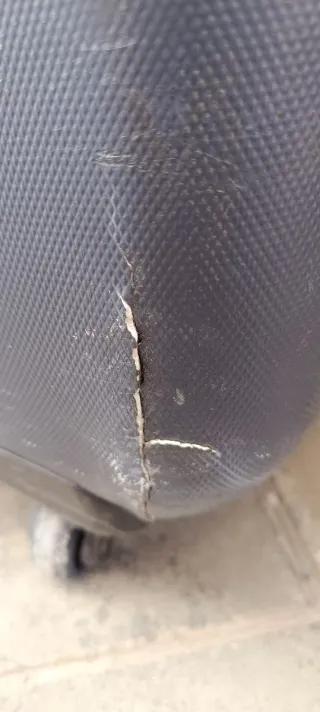 Maleta XXL 4 ruedas azul rigida marca Dustin