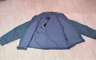 Chaqueta de invierno color verde azulado