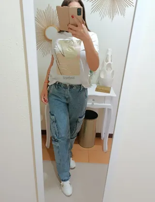 Jeans cargo OVS donna blu