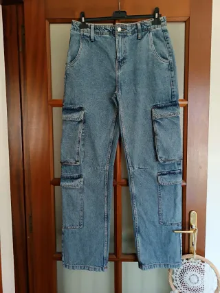 Jeans cargo OVS donna blu