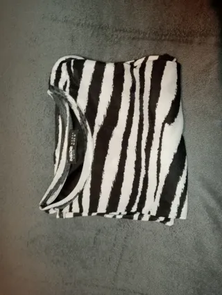 Vestido estampado cebra manga larga Talla M