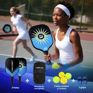 Set Pickleball 2 Palas + 4 Pelotas + Bolsa