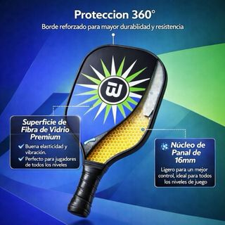 Set Pickleball 2 Palas + 4 Pelotas + Bolsa