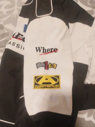 Chaqueta Motor Race Negra y Blanca