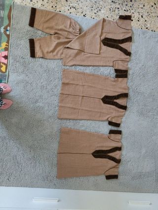 Conjunto Ropa Bebe Niña Beige Marrón