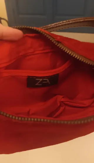 Bolso vintage mini piel rojo cereza