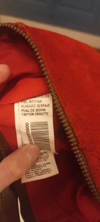 Bolso vintage mini piel rojo cereza