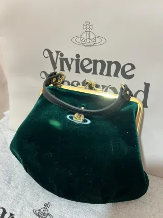 Bolso Vivienne Westwood terciopelo verde