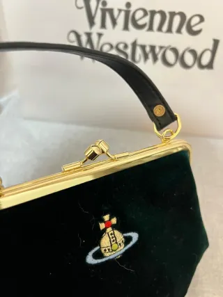 Bolso Vivienne Westwood terciopelo verde