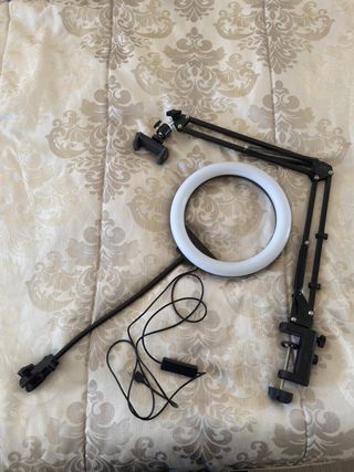 Trípode Aro Luz LED y Soporte Móvil