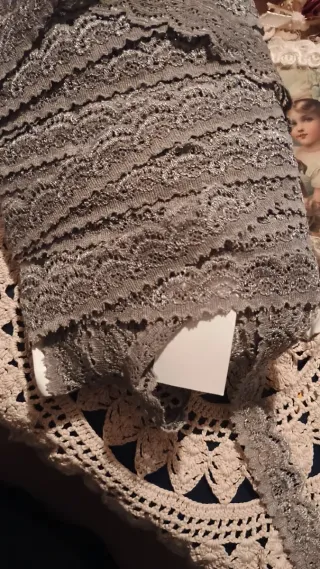 Pizzo Argento Elastico rotolo di 20 metri