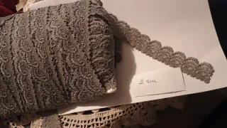 Pizzo Argento Elastico rotolo di 20 metri