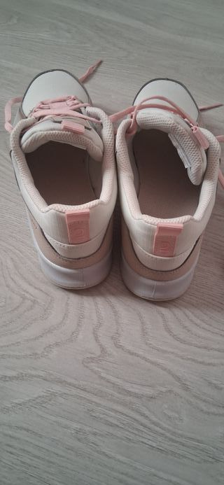 Zapatillas montaña niña Quechua beige/rosa