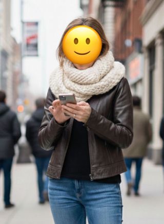 Chaqueta de cuero marrón