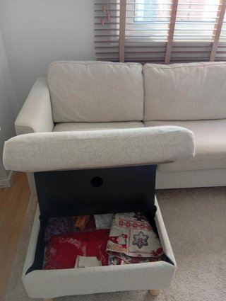 Sofá Ikea 3 plazas con chaiselongue beige
