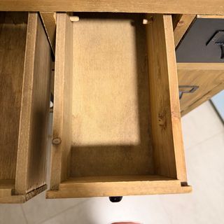 Aparador de cocina madera y metal con cajones