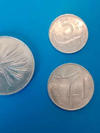 Monedas antiguas 5 Liras Italia 1954