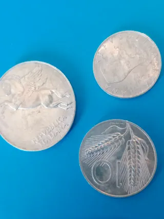 Monedas antiguas 5 Liras Italia 1954