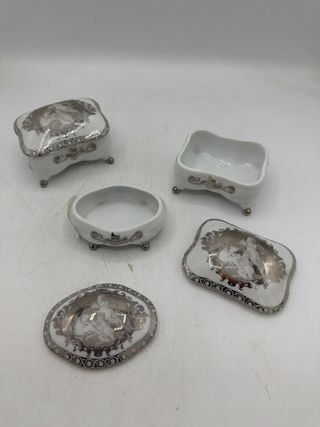 3 scatoline portagioie porcellana. T. Limoges