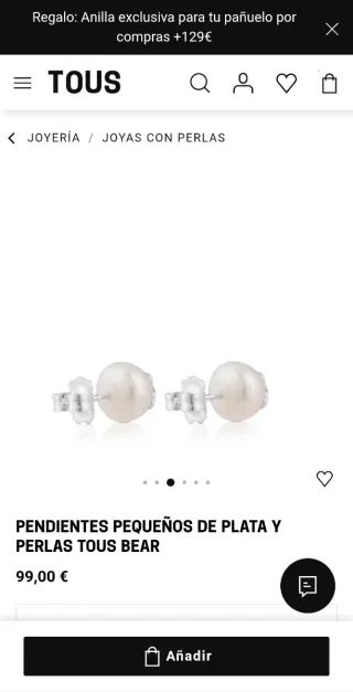 Pendientes Tous plata y perlas